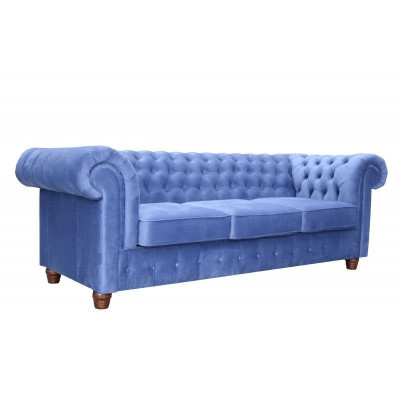Design classico Chesterfield Big XXL divano a 3 posti in pelle tessuto divani.