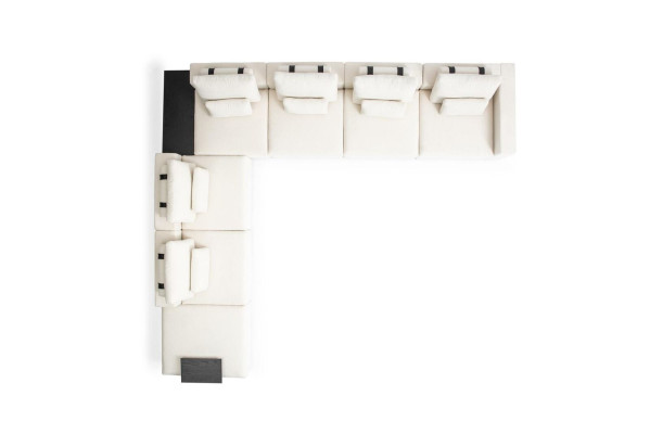 Angolo salotto di lusso, divano in tessuto moderno