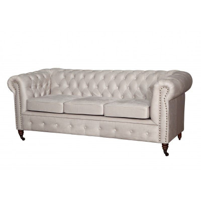 Design classico Chesterfield divano imbottito 3 posti in pelle nuovo