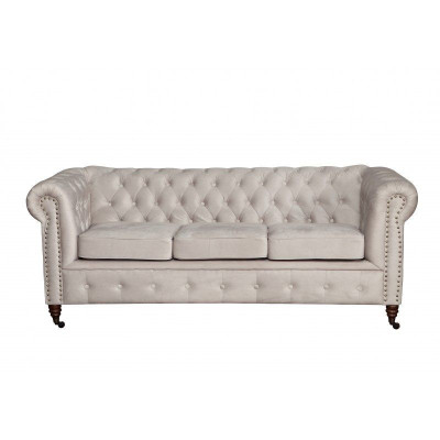 Design classico Chesterfield divano imbottito 3 posti in pelle nuovo