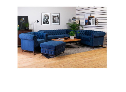 Chesterfield divano a 3 posti imbottito divani salotto soggiorno divano a tre posti nuovo