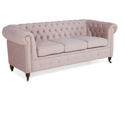 Mobili classici Chesterfield divano a 3 posti in tessuto Tessuto Divano Design raffinato Nuovo