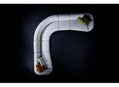 Salotto Divano angolare in L di lusso Moderno gruppo salotto loungesessel