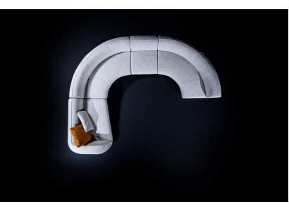 Divano a forma di U Salotto Soggiorno Divano angolare Design Tessuto Imbottito