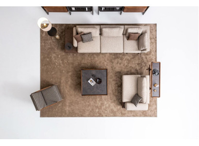 Set divano design moderno, lussuoso soggiorno in tessuto moderno.