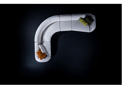 Sofà angolare moderno di design, divano a L, mobili da soggiorno