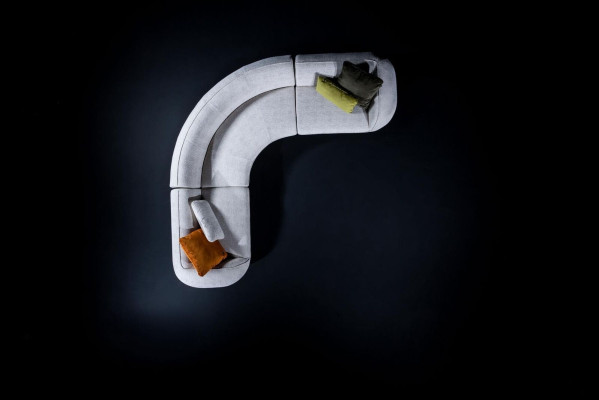 Sofà in tessuto moderno a L Divano soggiorno Divani di design