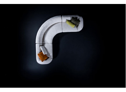 Sofà in tessuto moderno a L Divano soggiorno Divani di design