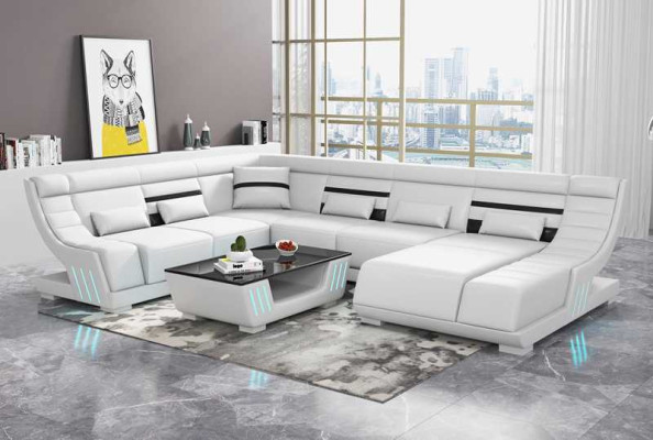 Design divani divano a L formazione angolare marrone sofa mobili