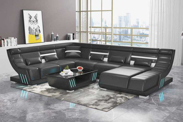 Design divani divano a L formazione angolare marrone sofa mobili