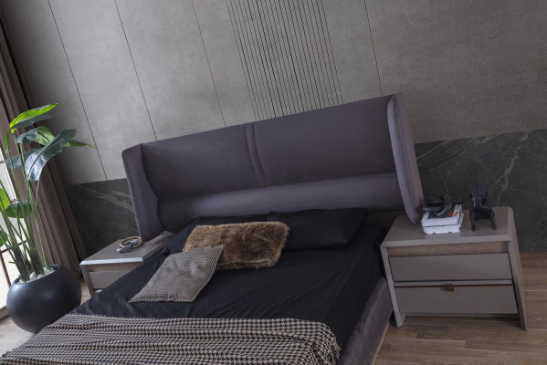 Set da camera da letto di lusso completo Letto 2 comodini Moderno 3 pezzi Nuovo