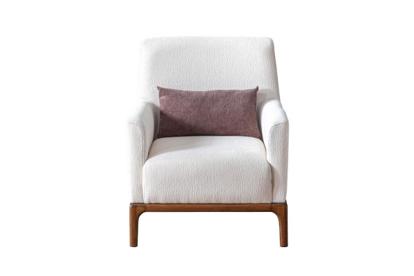 Poltrona design monoposto di lusso relax in tessuto bianco poltrona per soggiorno club lounge.