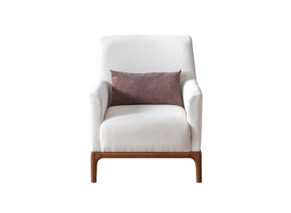 Poltrona design monoposto di lusso relax in tessuto bianco poltrona per soggiorno club lounge.