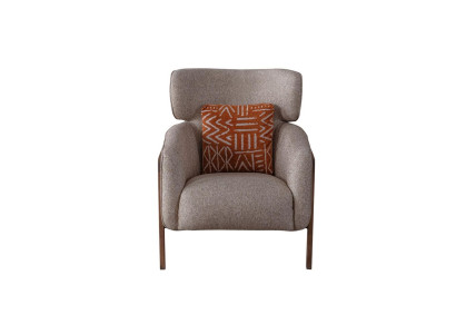 Poltrona Moderna Beige Tessile Design di Lusso Mobili Lounge Club