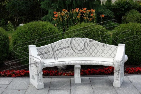 Stile antico seggiola in pietra panca giardino terrazza decorazione di design regale.