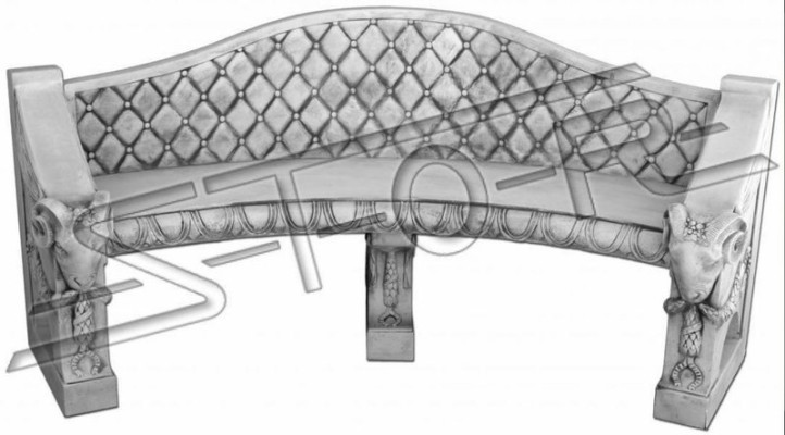 Stile antico seggiola in pietra panca giardino terrazza decorazione di design regale.