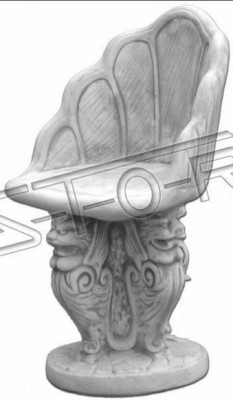 Stile antico Sedia da giardino in pietra Banco Sedia Terrazza Design di lusso Trono