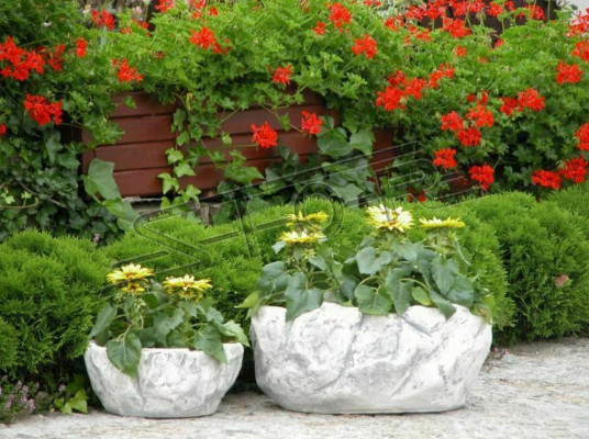 Cesto di fiori Vaso di fiori Figure Contenitore Giardino Terrazza Decorazione Statua