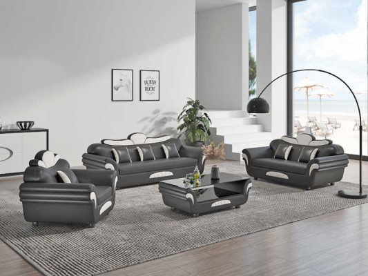 Divano set divano in pelle set divano completo da 3 pezzi divani marrone.