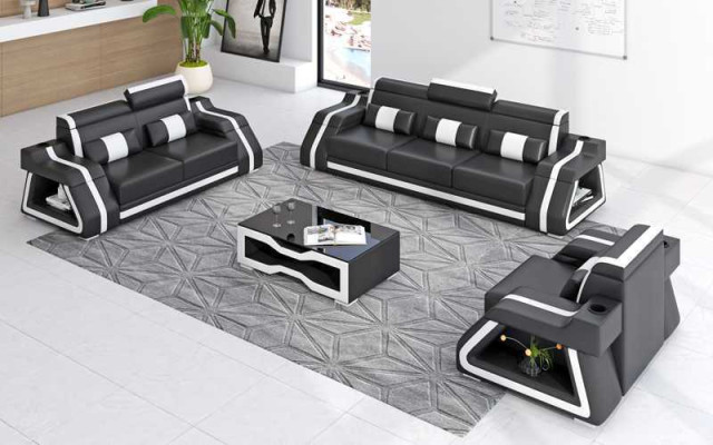 Divani in pelle Set completo di divani Set di divani Divano 3 pezzi Divani Gialli