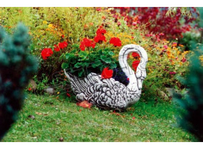 Vaso con fiori pianta naturale decorazione figura fioriere vasi giardino