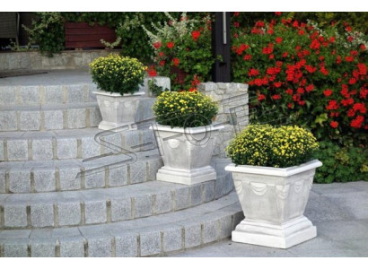 Vaso per fiori Cassetta per fiori Giardino Pietra Decorazione Decorazione Fiori