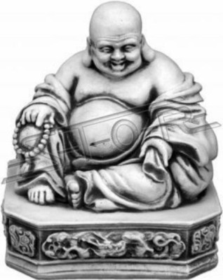 Statua di Buddha in stile pietra. Grande statua decorativa da giardino.
