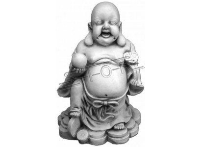 Statua di Buddha Statue Sculture Figura Decorazione Giardino Argento Terrazza