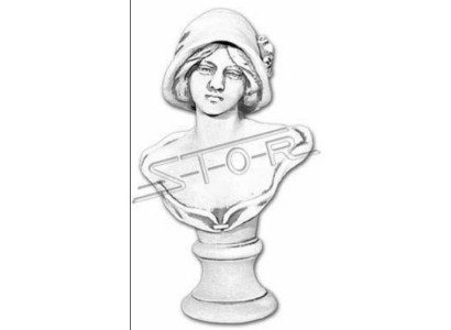 Busto Donna Stile Antico Antichità 40cm Pietra Statua Scultura Sculture