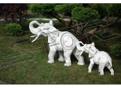 Design figura elefante scultura figure sculture statue bianco decorazione statua