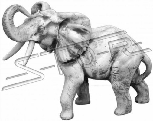 Design figura elefante scultura figure sculture statue bianco decorazione statua