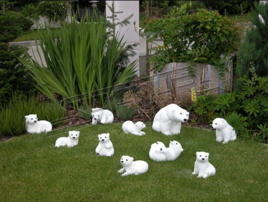 Figura di orso polare 21 cm Statua Orso Giardino Decorazioni Figure Statue decorazioni