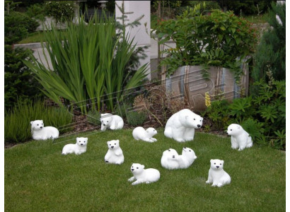 Statua di orso polare, statua di orso da giardino, decorazione da giardino, figure, statue, decorazione, figura