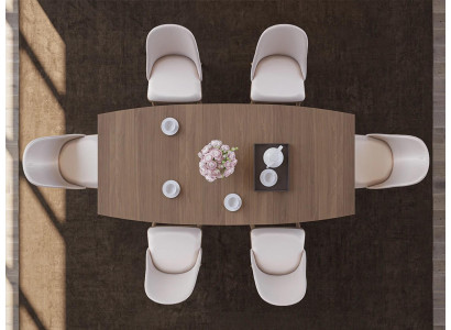 Gruppo da pranzo moderno Tavolo da pranzo Sala da pranzo 6 sedie Mobili in legno di lusso
