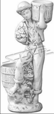 Figura Vaso da fiori bianco Vaso per piantare Decorazione Statua Vasi per fiori Giardino