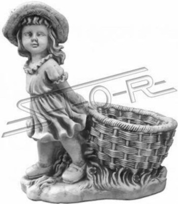 40cm Scultura decorativa Figura di design Statua Giardino Grigio Figure Statuette naturali