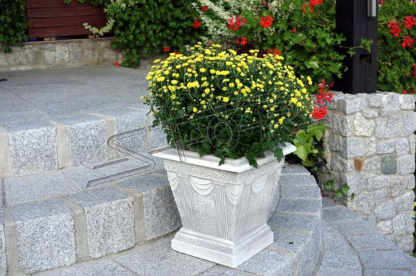 Figura Bianco Vaso di fiori Pianta Contenitore Figura Decorazione Vasi da fiori Giardino