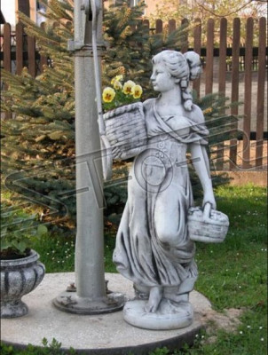 Signora statua design da 110 cm per giardino, scultura in figura.   Donna statua design di 110 cm per il giardino, scultura a figura.
