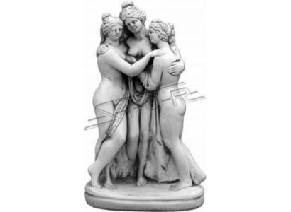 Donna 43cm Scultura Design Statua Figure da Giardino Statuette.