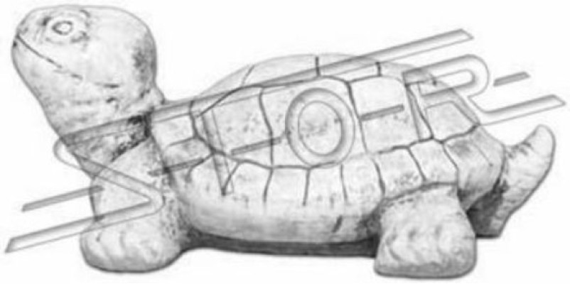 Decorazione da giardino Tartaruga Statua Scultura Figure Sculture Design Figura