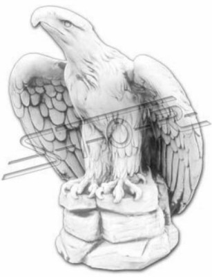 Decorazione del giardino aquila terrazza statue in pietra figura statua scultura