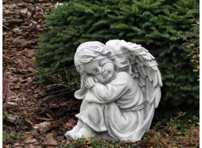 Decorazione del giardino, statua dell'angelo, scultura, figure, sculture.