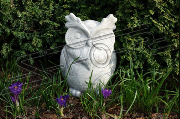 Decorazione da giardino gufo figure decorative in pietra per terrazze natura statua.