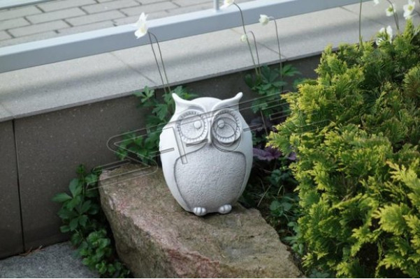 Decorazione da giardino gufo terrazza figure di pietre figura decorativa naturale statua