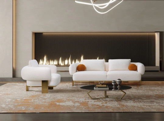 Set di divani completo divano completo bianco divano a 2 posti divano in tessuto