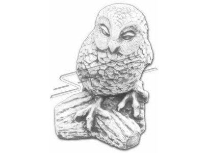 Decorazione da giardino Gufo Terrazza Statua di pietra Figure naturali Statua decorativa