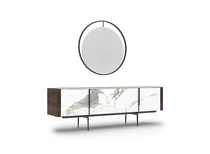 Sala da pranzo di lusso con design moderno credenza con specchio Arredamento nuovo