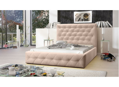 Letto moderno in legno di design, mobili di lusso, letti, matrimoniali nuovi, camera da letto.