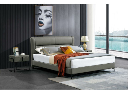 Camera da letto Letto in pelle Set completo 3 pezzi Sets per hotel Comodini.