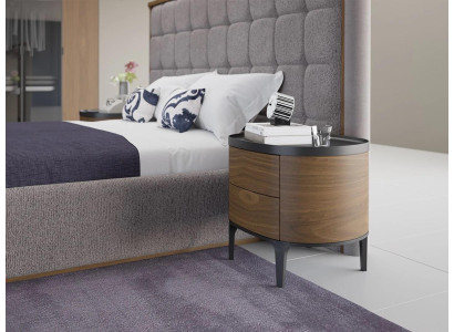 Camera da letto lussuoso set 4 pezzi letto 2 comodini design pouf Mobili moderni